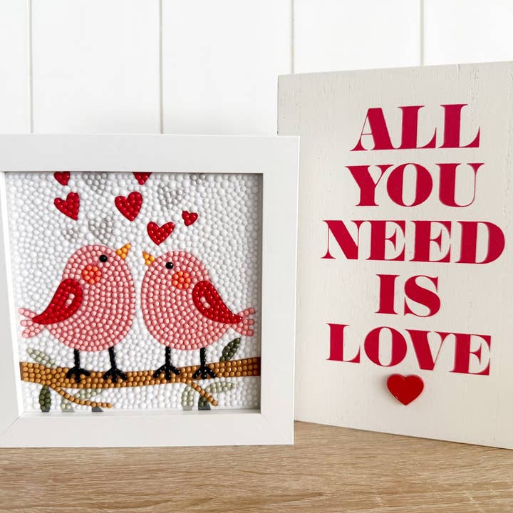 Lovebirds Diamond Art Kit for wholesale by Addison Lane Designs Inc.