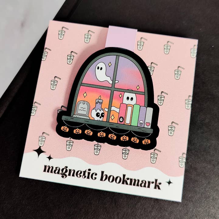 Cute Spooky Window Magnetic Bookmark for wholesale by honeysheshome