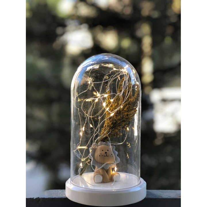 Lighted Lantern Lion and Flower Figured Lamp for wholesale by STUDIO BYLAMP