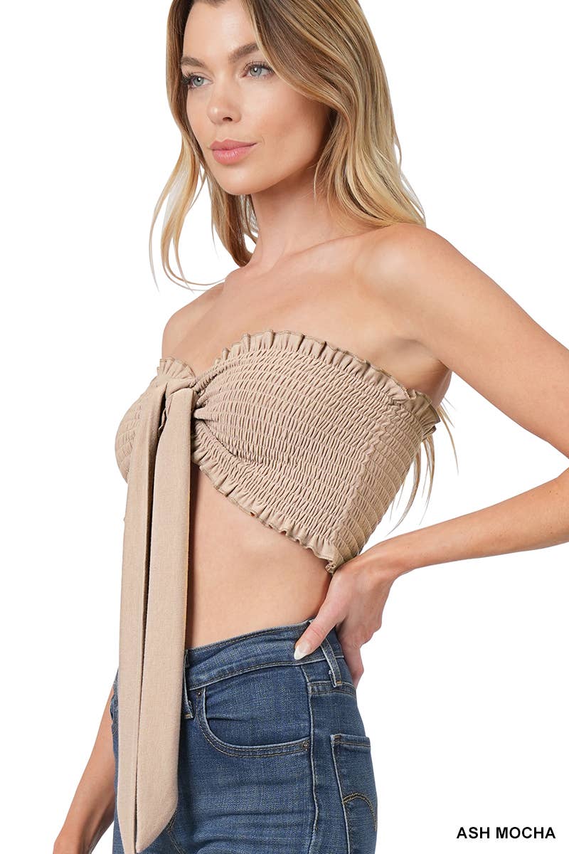 42POPS - Vendita all'ingrosso Camicetta - Donna - , Top a Fascia con Smock Multidirezionale4