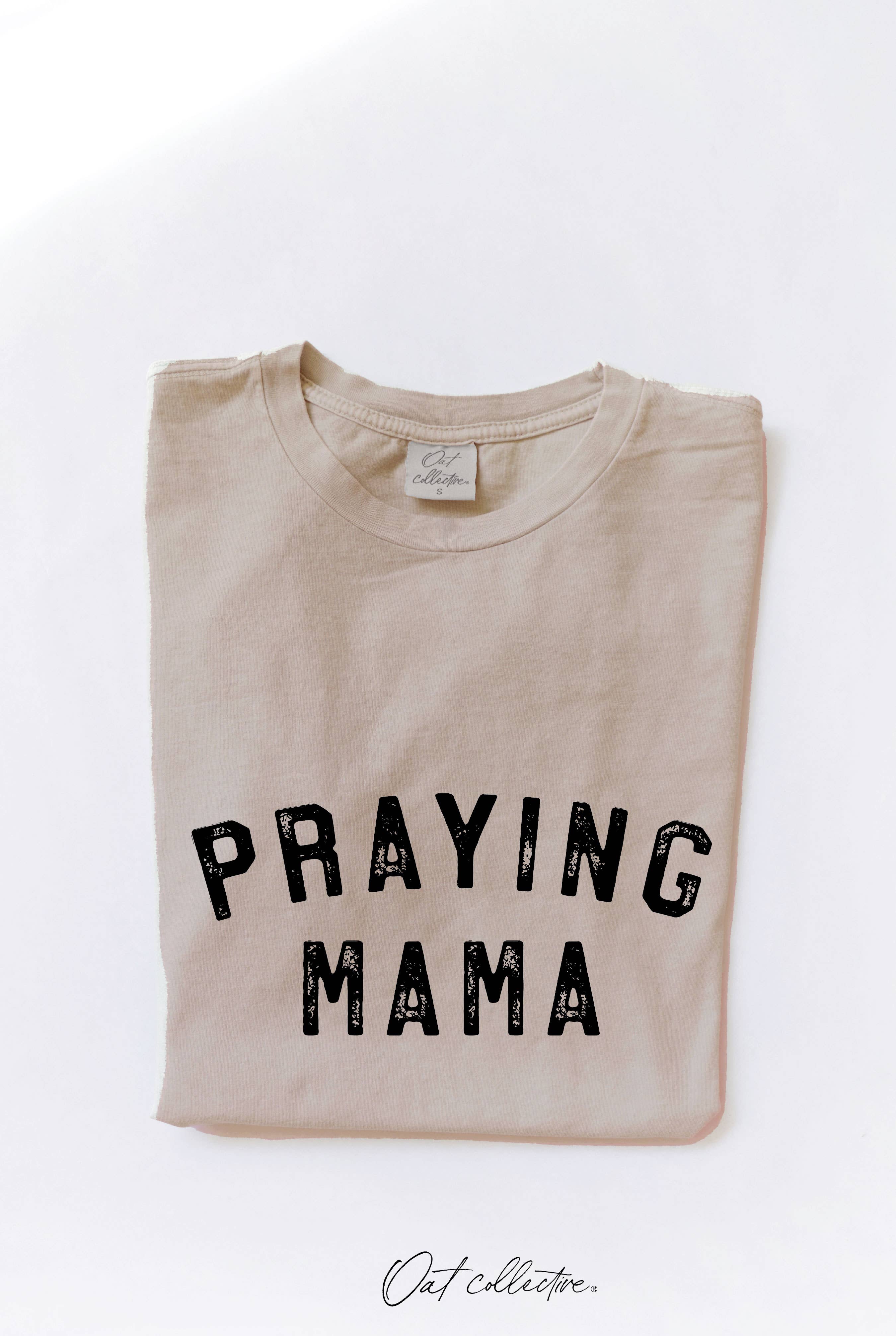 OAT COLLECTIVE - Wholesale Screen Printed T-Shirt - Women's - PRAYING MAMA  Mineral Graphic Top12