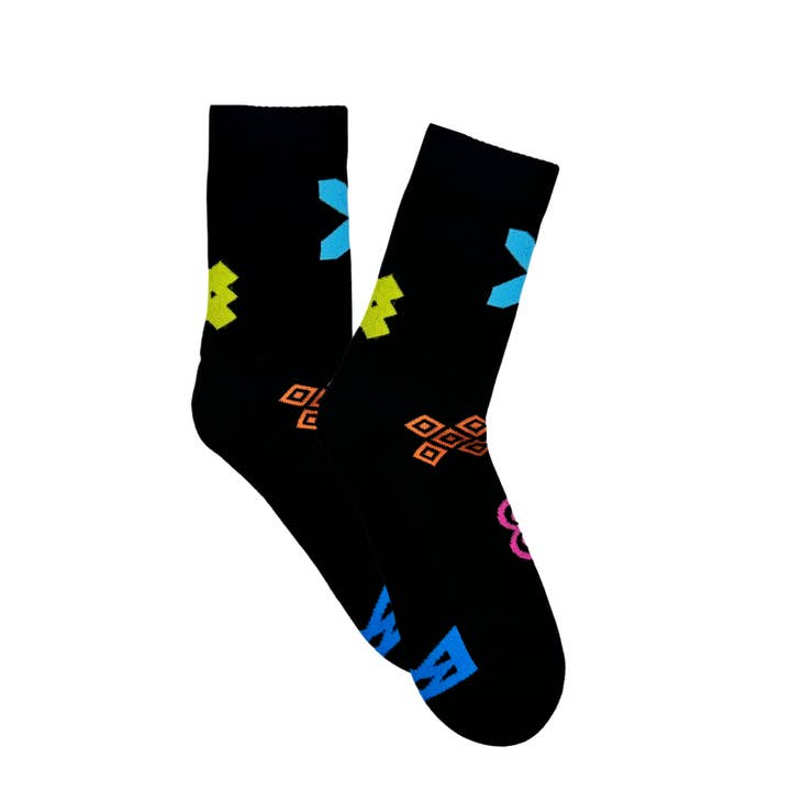 Afropop - Wholesale Socks – Unisex - Black Adinkra Sports Socks | Afropop Socks0