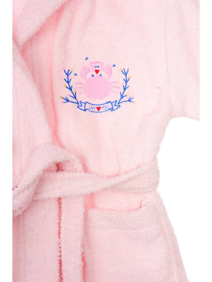 Liliput - Wholesale Robe - Kids - Bathrobe with Crab in Pink1