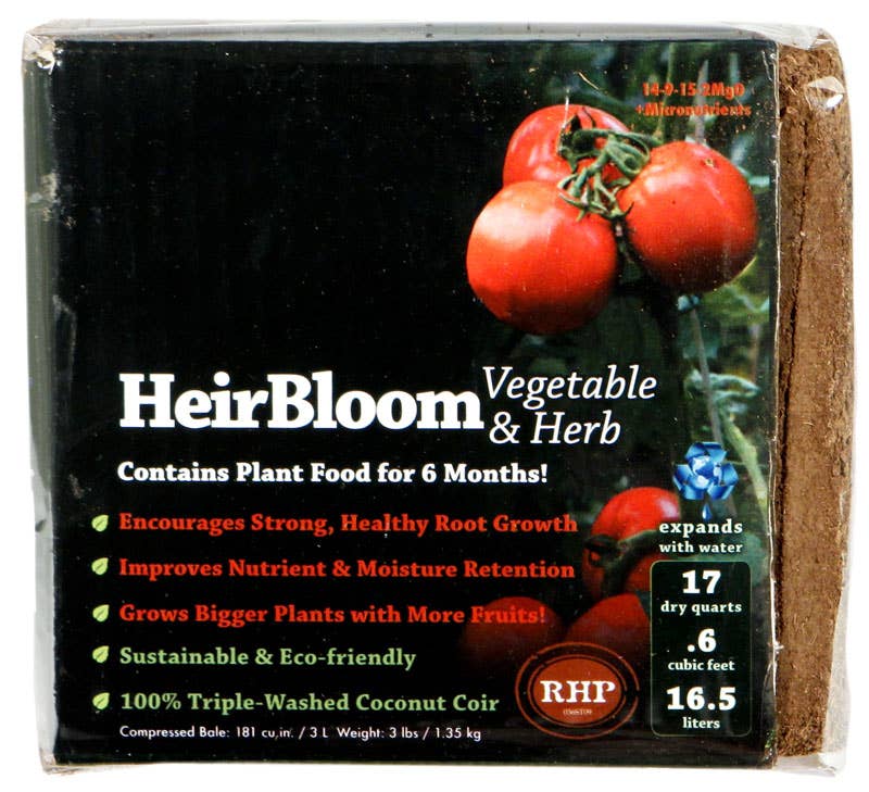 SuperMoss - Vente Terreau de plantation/rempotage - Mélange de légumes HeirBloom fertilisé 0,6 pieds cubes0