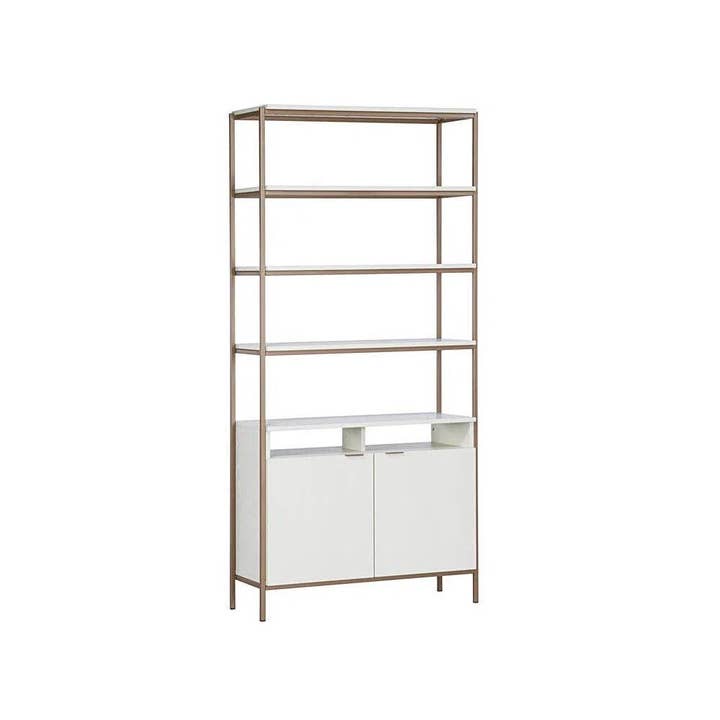 LOOMLAN - Wholesale Bookcase - Ambrose Wooden Iron Modular Bookcase