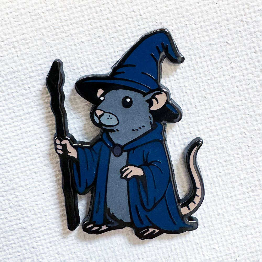 Strike Gently - Wholesale Lapel Pin/Button - Rat Mage Pin0