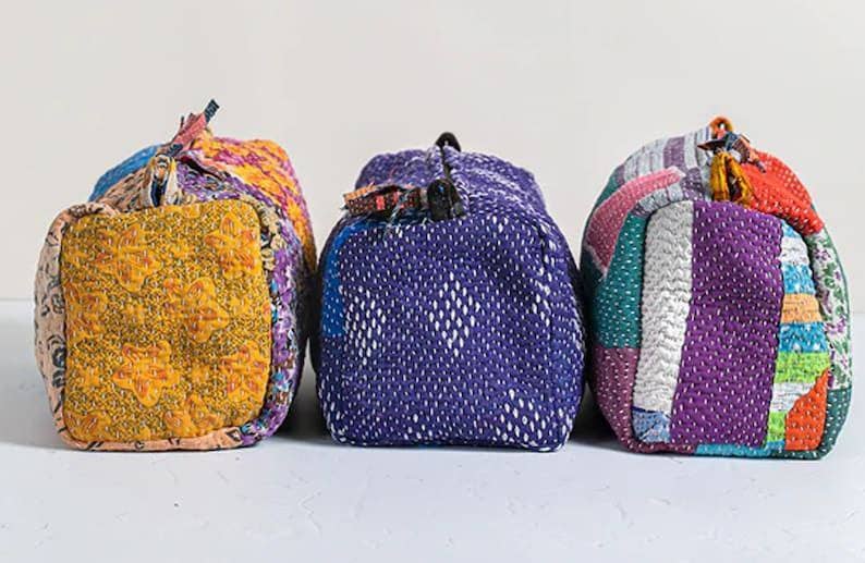 bhavnas boutique – Großhandel Kosmetiktasche – Damen – Handgemachte Kantha-Kulturbeutel und Dopp-Tasche0