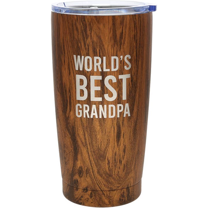Grandpa - 20 oz Wood Finish Stainless Steel Travel Tumbler for wholesale by Pavilion