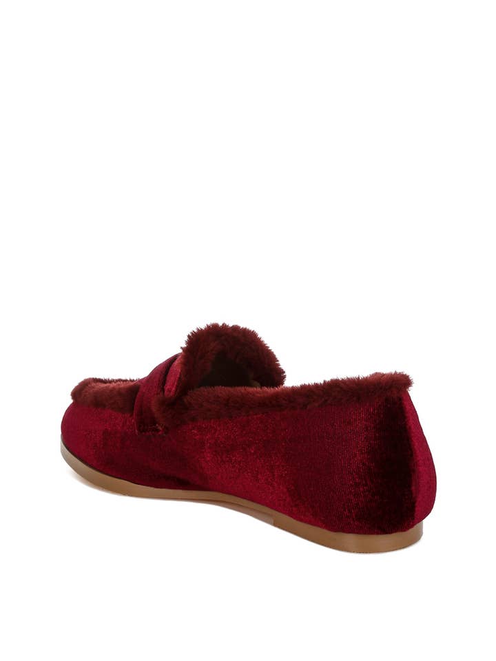 Rag Company - Wholesale Flats/Loafers - Women's - Bastian Fur Detail Velvet Loafers1