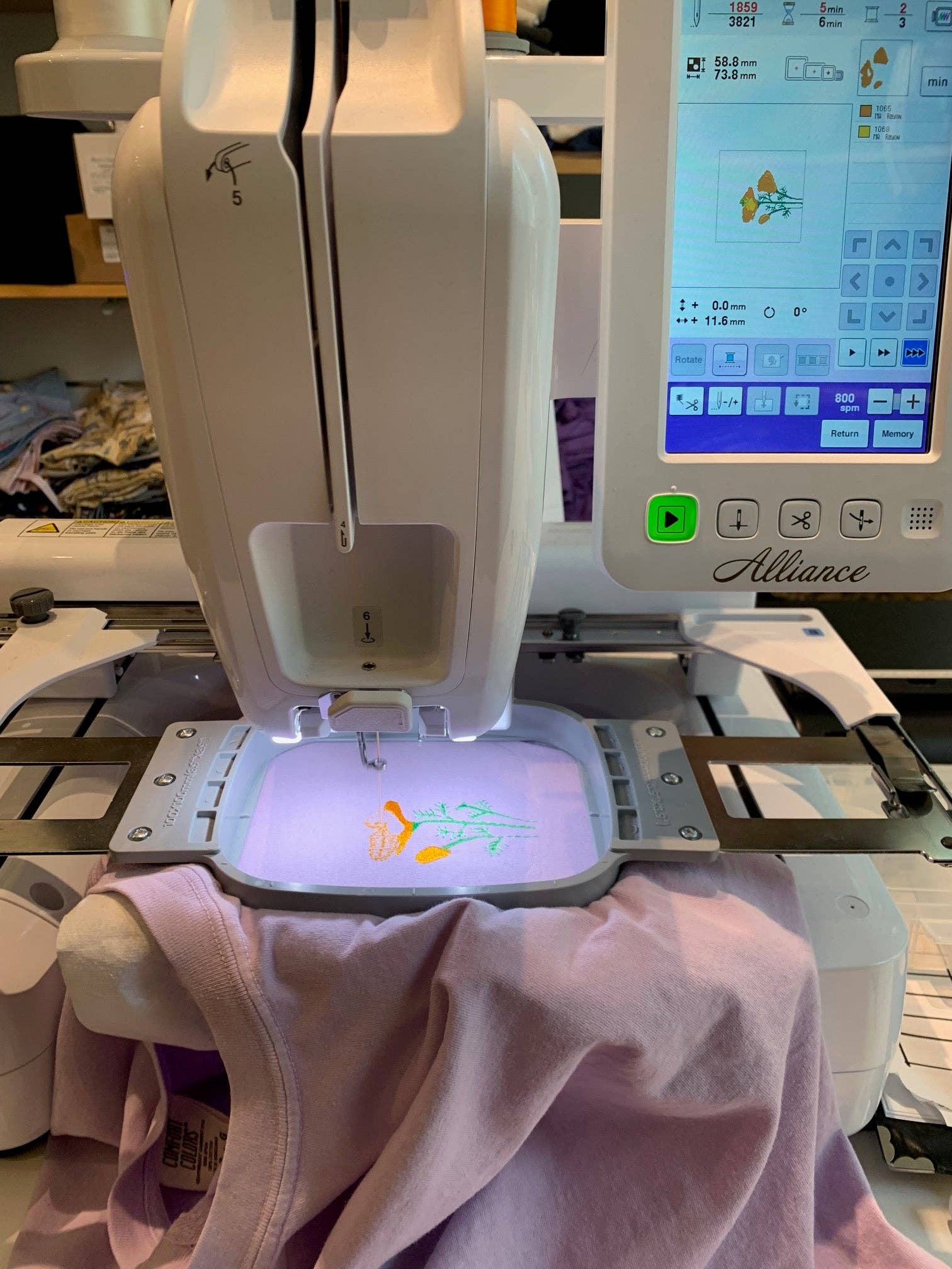 Animal Instincts - Wholesale T-Shirt - Unisex - California Poppy Embroidered Unisex Cotton Pocket Tee9