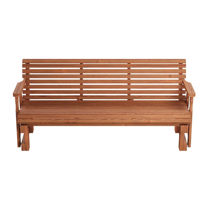 The Porch Swing Company - Wholesale Porch Swing - Amish Casual Heavy Duty Roll Back 6 Foot Treated Porch Glider