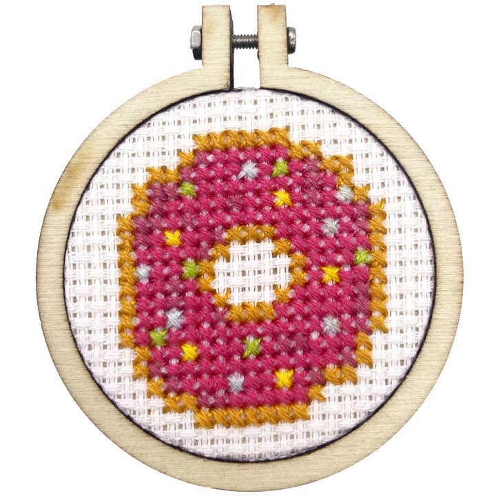 The Crafty Kit Company – wholesale Embroidery/cross-stitch supplies – 'I Doughnut Deserve You' Mini Matchbox Cross Stitch Kit1