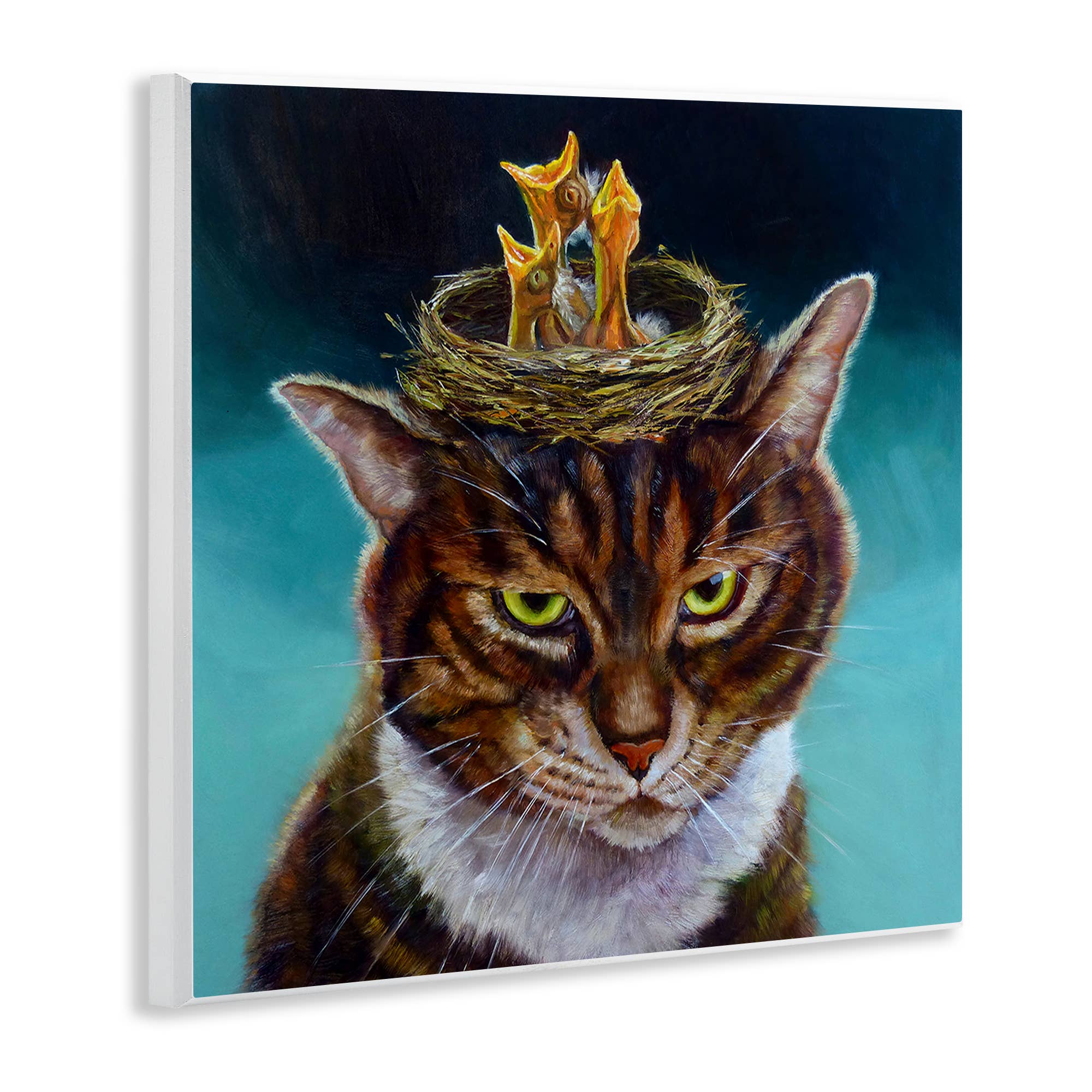 Stupell Industries - Wholesale Wall Sign - Cat with Bird Nest - Unframed Wall Art3