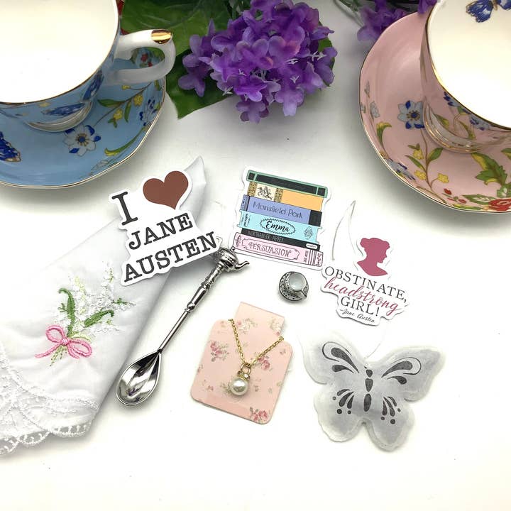 Jane Austen Gift Set. Gift Box filled with trinkets for wholesale by All Little Cute Things