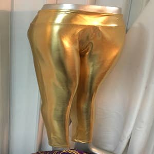 Women's Gold Foil Mardi Gras Leggings