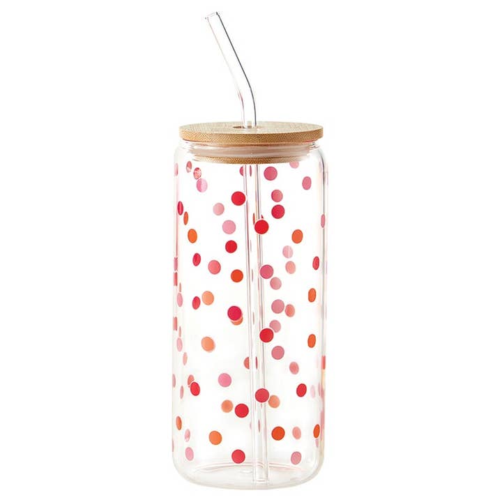 Glass Cold Brew Tumbler - Confetti for wholesale by Santa Barbara Design Studio by Creative Brands