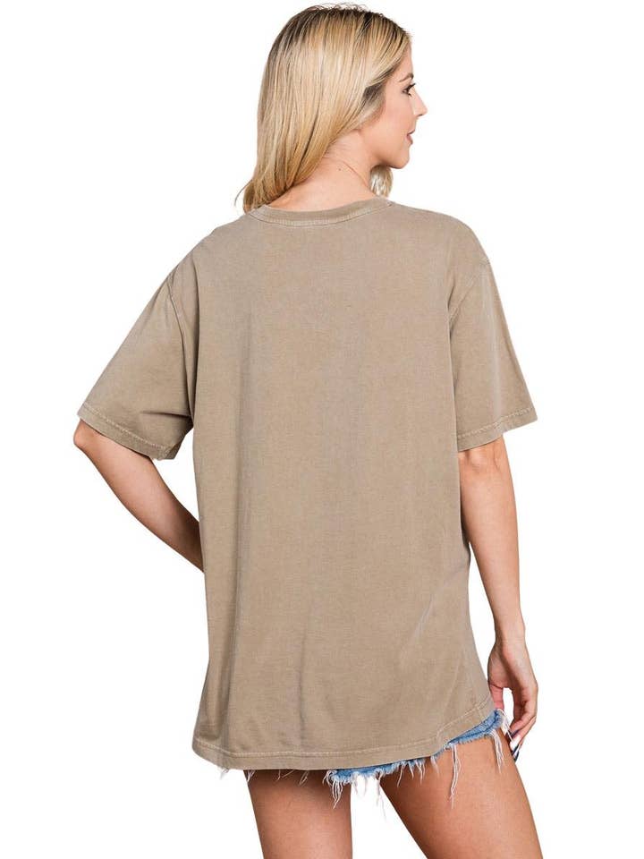 Zutter - Wholesale Screen Printed T-Shirt - Women's - World Tour Vintage Eagle Graphic S/S Premium Washed Tee9