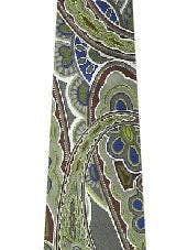 Corbata tejida Pangborn Cascades en gris-verde para venta al por mayor de Pangborn Collection