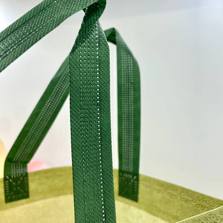 ByHome - Wholesale Gift Bag - 50pcs, 4 sizes Matcha Green non-woven gift bag green handle