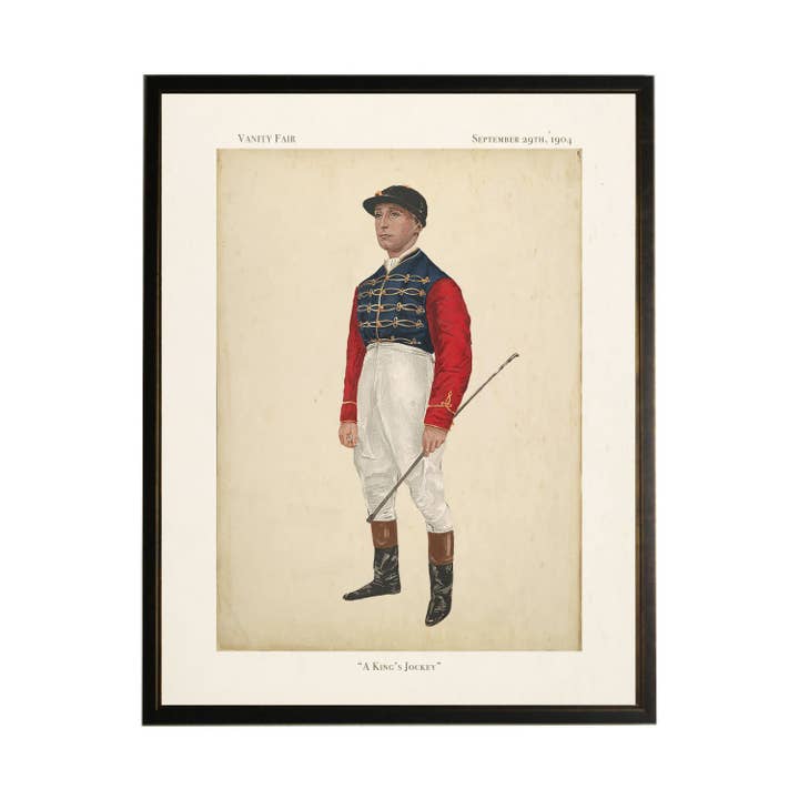 Illustrazione Vintage Vanity Fair Jockey A per la vendita all'ingrosso da parte di Antique Curiosities Inc