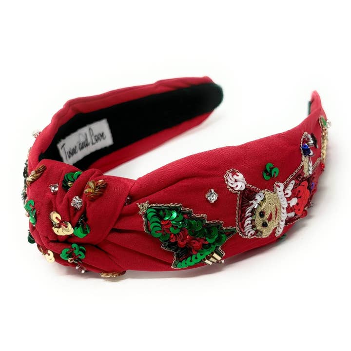 Twine and Love - Wholesale Fashion Headband - Women's - Hand Beaded Red Elf Knot Headband