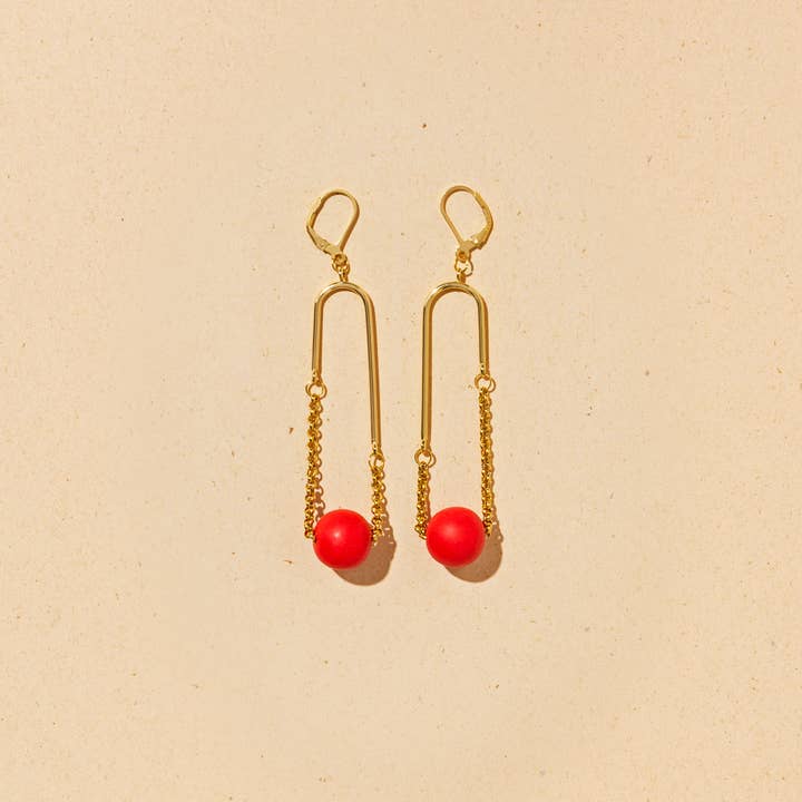 La Tusa - Wholesale Dangle Earrings - ARC MONO | SAND