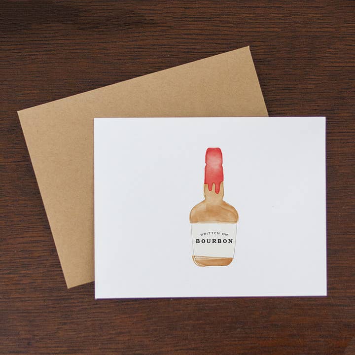 Written on Bourbon Folded Note Stationery Set for wholesale by Jerry and Julep, LLC