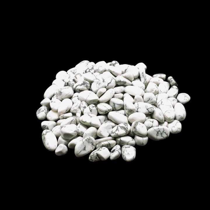 Quasar Gems USA - Vendita all'ingrosso Pietra/cristallo spirituale - Howlite Bianca Levigata 10-20mm 1KG/2.2lbs1