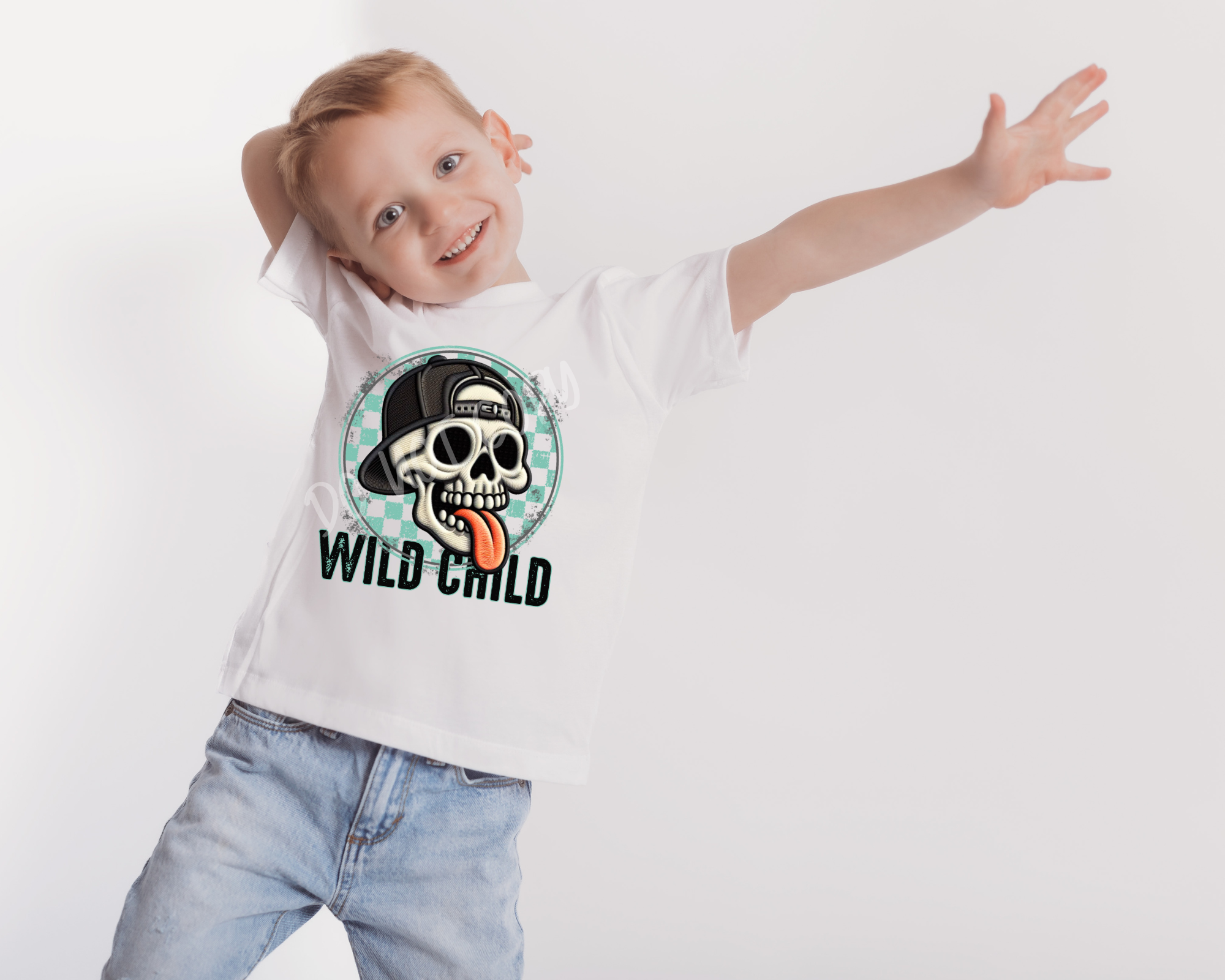 Cash & Drix Wholesale - Vente T-shirt sérigraphié – enfant - Wild Child - Skellie - T-shirt1