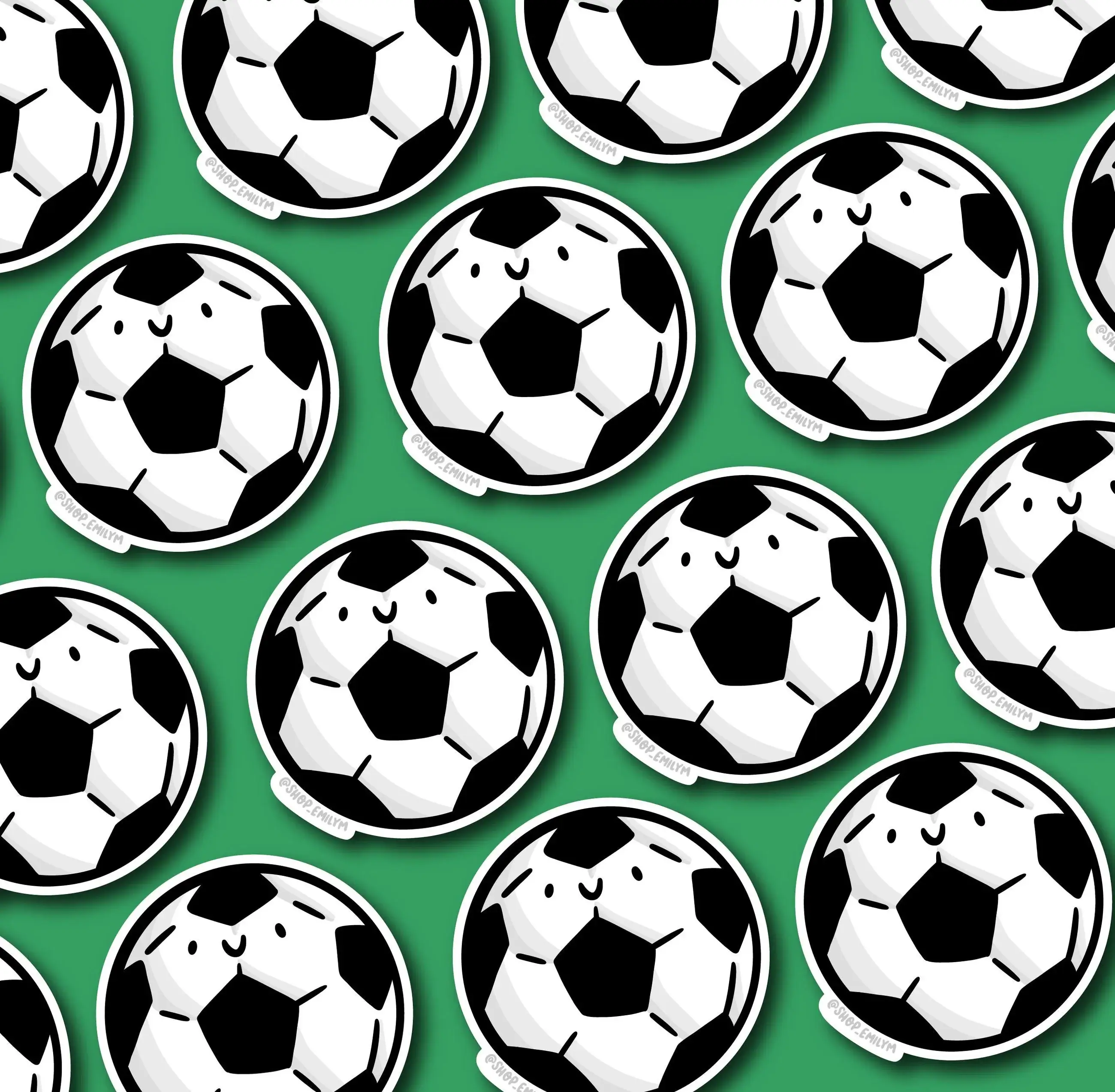 Shop Emily M - Wholesale Sticker - Soccer Ball Vinyl Sticker 1