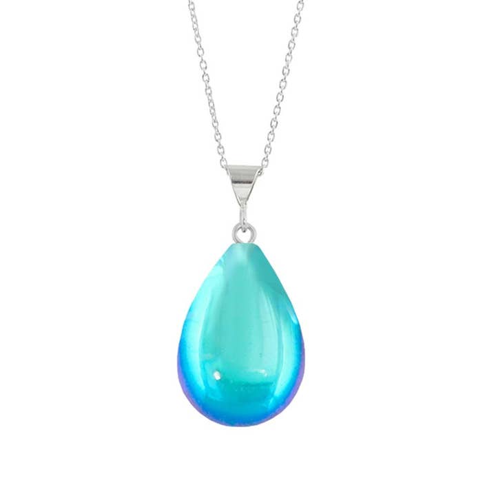 LeightWorks - Wholesale Pendant/Charm Necklace - Small Drop Pendant Sterling Silver Crystal Jewelry Necklace
