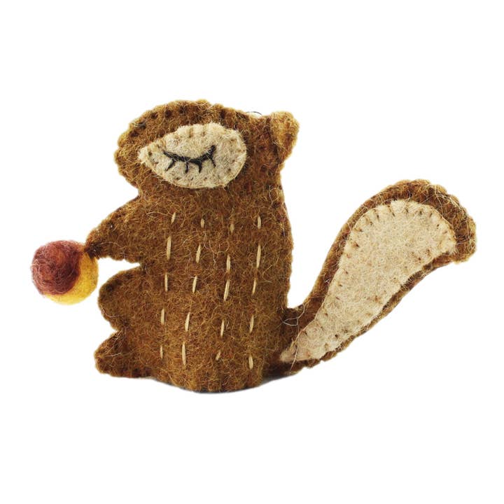 Tribal Trade GmbH - Wholesale Finger Puppet - Kids & Baby - Felt finger puppet squirrel finger doll
