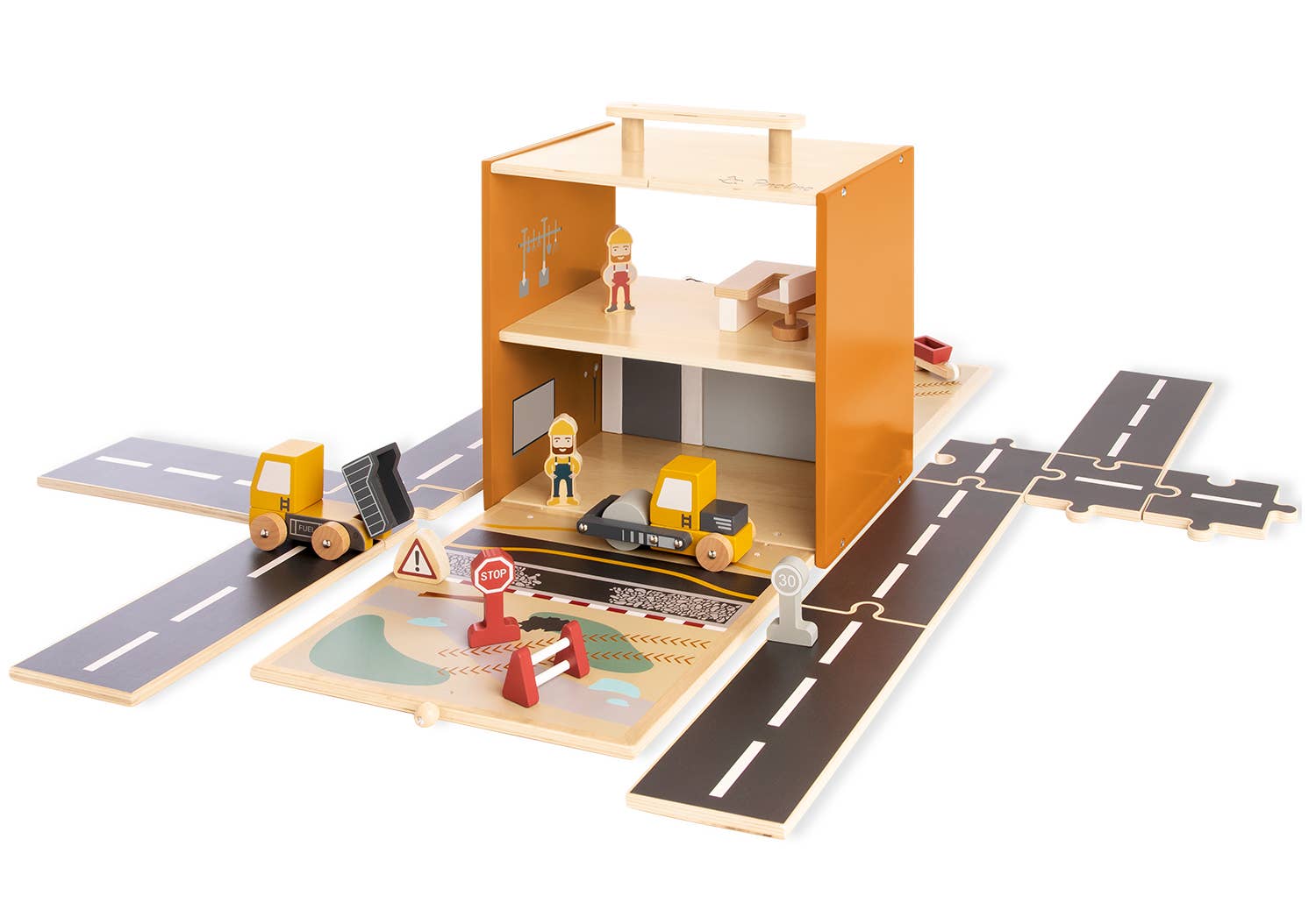 Pinolino Kinderträume GmbH - Vendita all'ingrosso Set di giocattoli - Bambini - Mondo di gioco "Baustelle Gustav" con accessori0