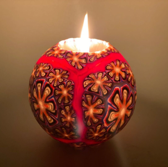 Alans Candle - Wholesale Grappige kaars - Burgundy Bloom, handgemaakte geurkaars van pure was3