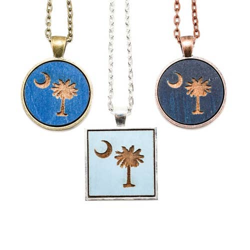 Small Cameo Pendant - Palmetto Moon for wholesale by Once Again Sam