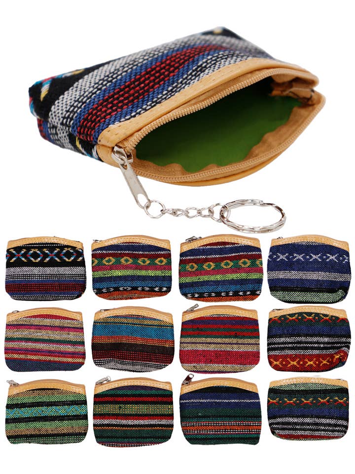 Portamonete con cerniera tribale Navajo Baja per la vendita all'ingrosso da parte di Cap Zone