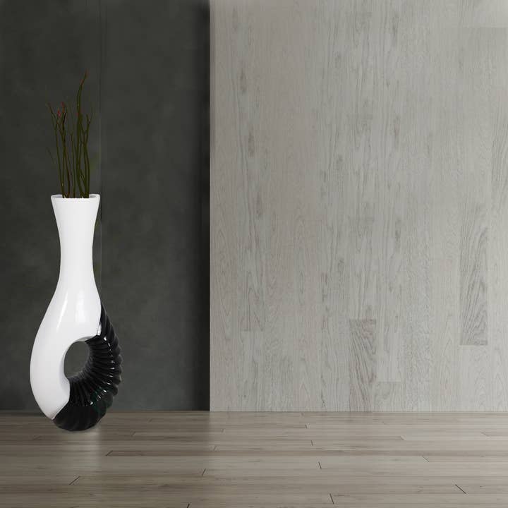 Quickway Imports – wholesale Vas – Modern svart och vit stor golvvas - 43 tum lång