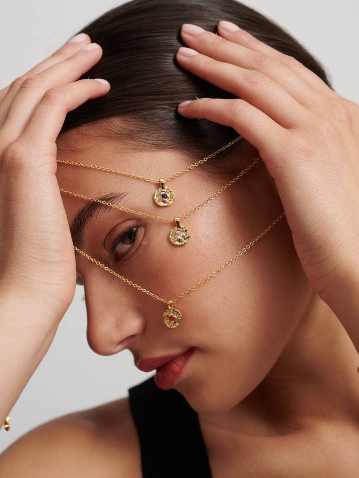 Birthstone 18K Gold Plated Necklace for wholesale by Angels Whisper Accessories