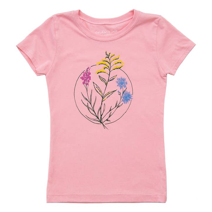 Tee Girls Wildflowers por atacado de Cinder + Salt