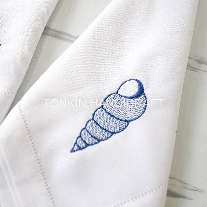 Tonkin Handicraft - Wholesale Dinner & Cloth Napkin - Coastal Linen Embroidery Napkin9