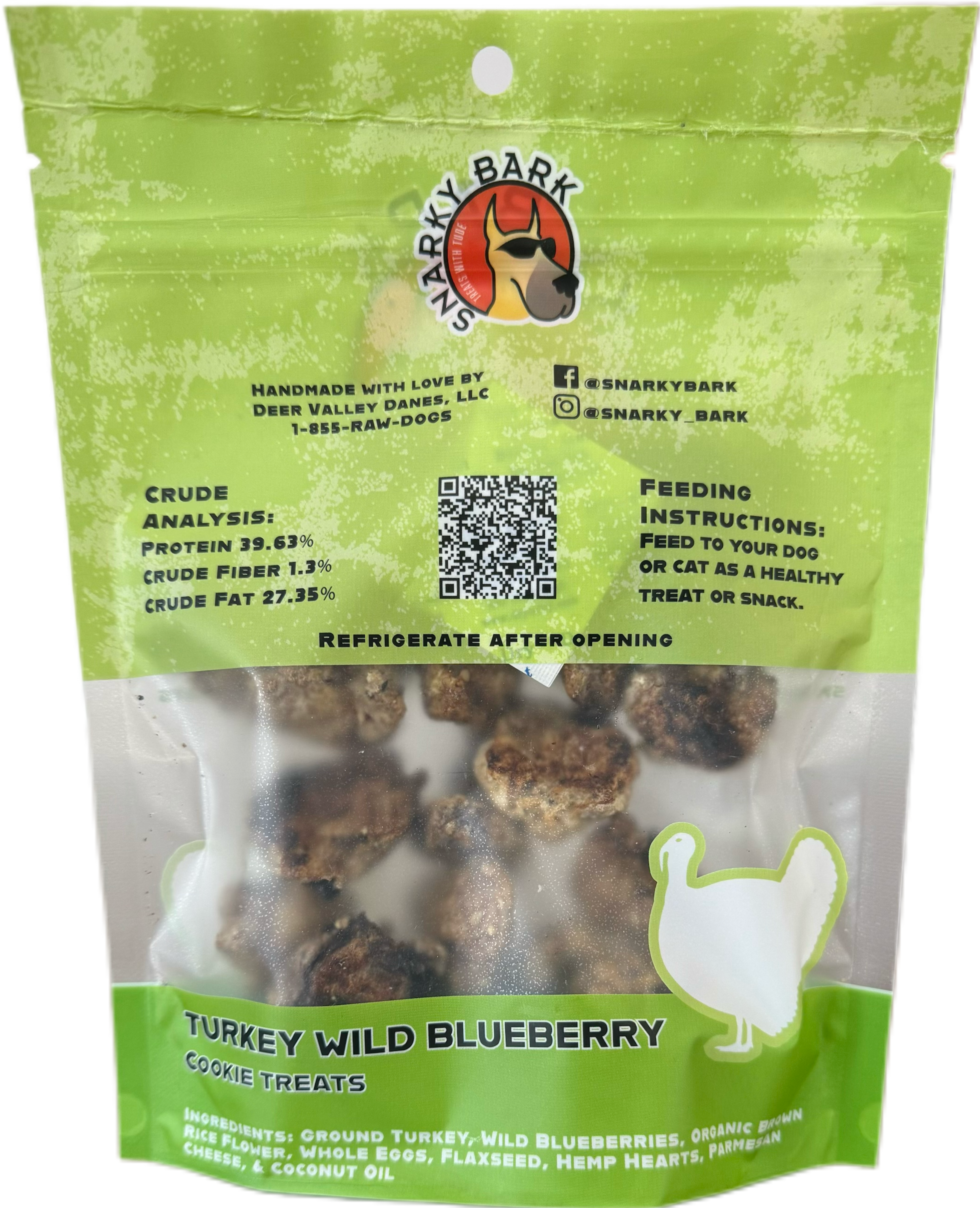 Snarky Bark - Wholesale Pet Treats - Dog - Snarky Bark Cookie Turkey Wild Blueberry1
