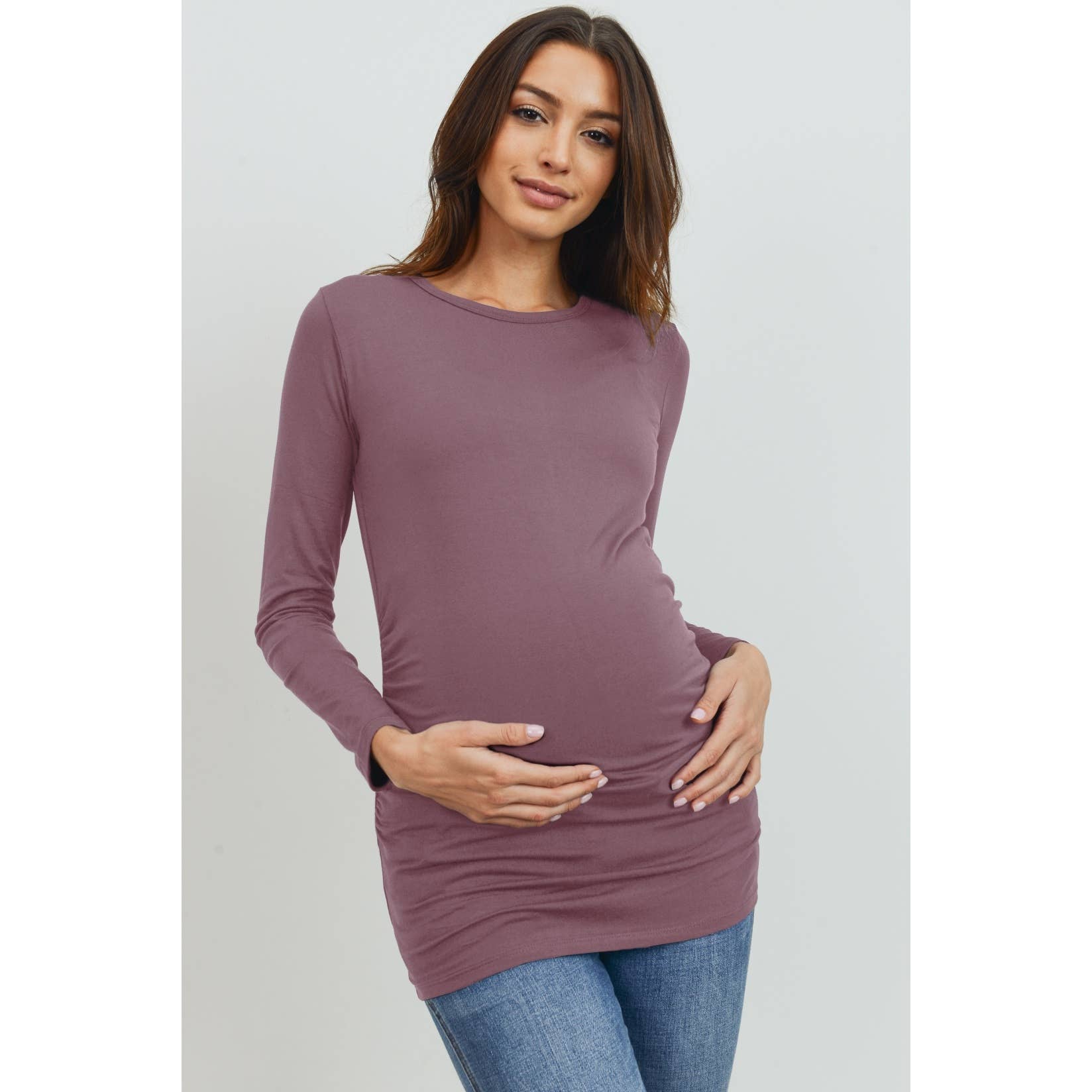 Hello Miz - Wholesale Top - Maternity - Long Sleeve Maternity Crewneck Knit Top6