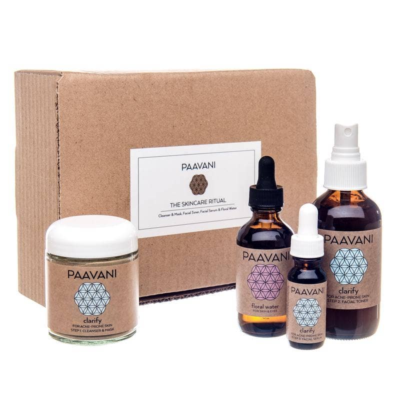 PAAVANI Ayurveda – wholesale Facial-care set/kit – Clarify Skincare Ritual – Detoxifying Ayurvedic Set 1