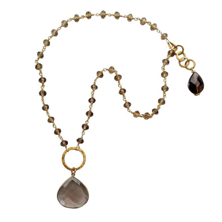 Rauchquarz Lani Halskette für den Großhandel von ADMK Jewelry