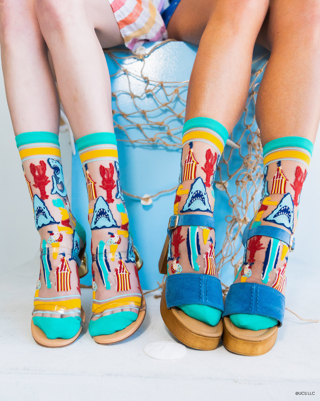 Sock Candy - Wholesale Socks - Women's - JAWS 50th Anniversary Sheer Crew Sock7