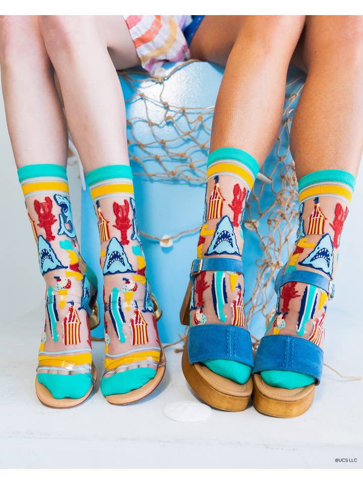 Sock Candy - Wholesale Socks - Women's - JAWS 50th Anniversary Sheer Crew Sock7