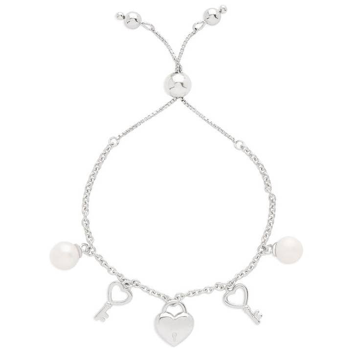 Pulsera Bolo de Perlas de Agua Dulce, Plata de Ley para venta al por mayor de Lily Nily