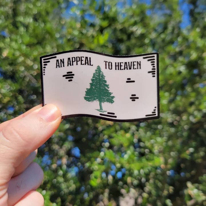 Pilgrim Trading Post - Vendita all'ingrosso Adesivo - Adesivo con bandiera «Un appello al cielo» | Bandiera George Washington1