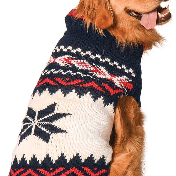 Navy Vail Dog Sweater for wholesale by CHILLY DOG LLC