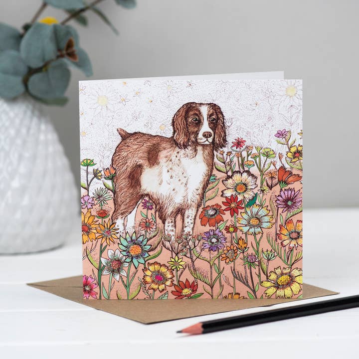 Spaniel Greeting Card for wholesale by Fay's Studio